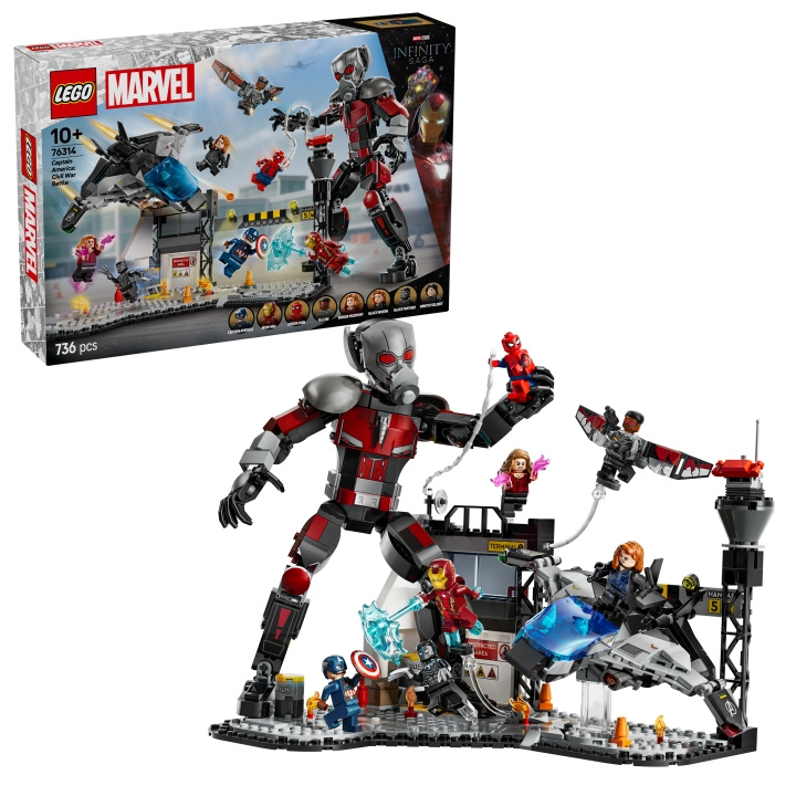 LEGO Supersankarit - Captain America: Civil War Action Battle (76314) ryhmässä LELUT, TUOTTEET LAPSILLE JA VAUVOILLE / Leikkikalut, Askartelu &Pelit / Rakennuslelut / Lego @ TP E-commerce Nordic AB (D12263)