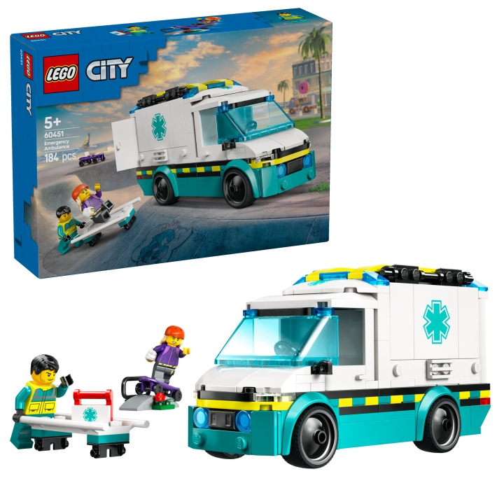 LEGO LEGO Kaupunki - ambulanssi (60451) ryhmässä LELUT, TUOTTEET LAPSILLE JA VAUVOILLE / Leikkikalut, Askartelu &Pelit / Rakennuslelut / Lego @ TP E-commerce Nordic AB (D12303)