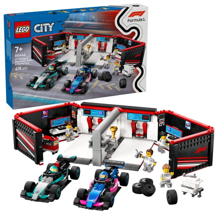 LEGO LEGO Kaupunki - F1® Garage & Mercedes-AMG & Alpine Cars (60444) ryhmässä LELUT, TUOTTEET LAPSILLE JA VAUVOILLE / Leikkikalut, Askartelu &Pelit / Rakennuslelut / Lego @ TP E-commerce Nordic AB (D12304)