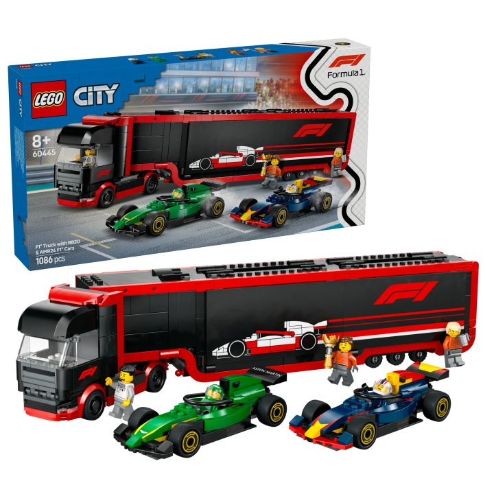 LEGO LEGO City - F1® kuorma-auto RB20 & AMR24 F1®-autoilla (60445) ryhmässä LELUT, TUOTTEET LAPSILLE JA VAUVOILLE / Leikkikalut, Askartelu &Pelit / Rakennuslelut / Lego @ TP E-commerce Nordic AB (D12305)