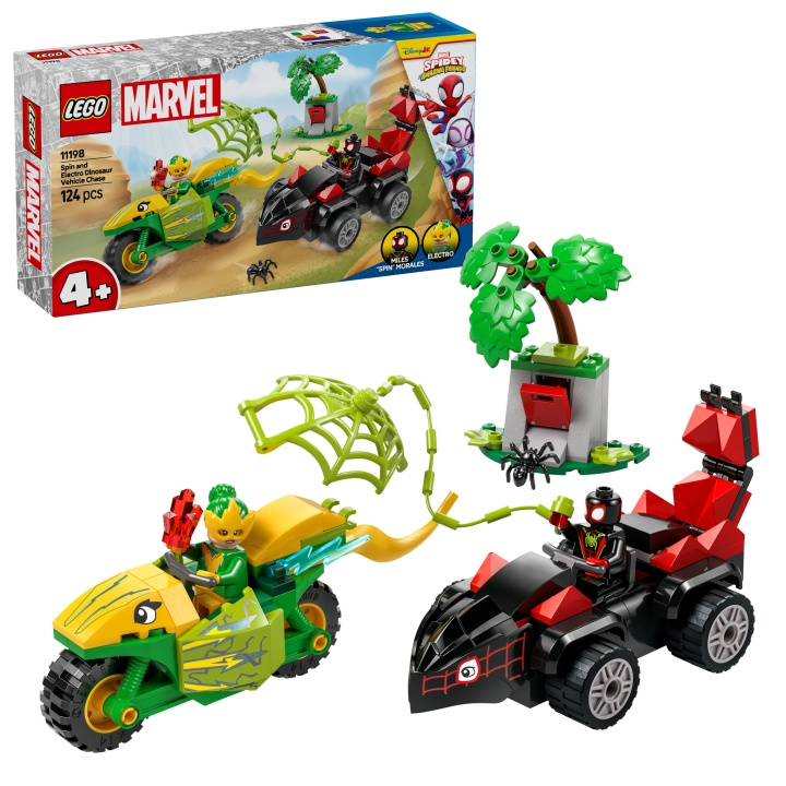 LEGO Spidey - Spin and Electro Dinosaur Vehicle Chase (11198) ryhmässä LELUT, TUOTTEET LAPSILLE JA VAUVOILLE / Leikkikalut, Askartelu &Pelit / Rakennuslelut / Lego @ TP E-commerce Nordic AB (D12311)