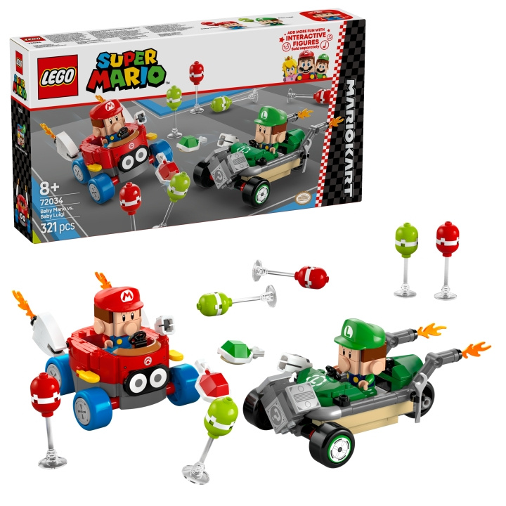 LEGO Super Mario - Mario Kart™ - Baby Mario vs. Baby Luigi (72034) ryhmässä LELUT, TUOTTEET LAPSILLE JA VAUVOILLE / Leikkikalut, Askartelu &Pelit / Rakennuslelut / Lego @ TP E-commerce Nordic AB (D12371)