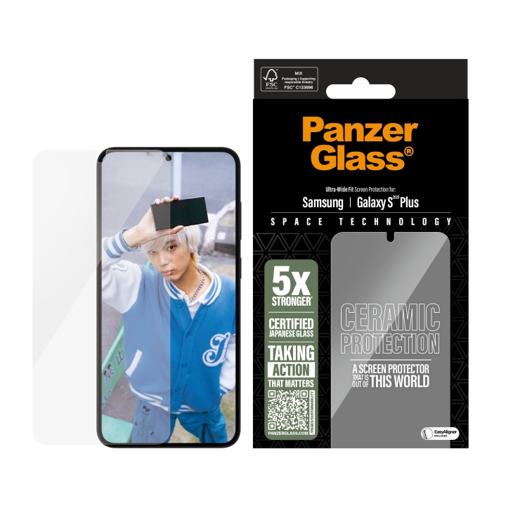 PanzerGlass Keraaminen suojakalvo Samsung Galaxy S25 Plus - erittäin laaja istuvuus ryhmässä ÄLYPUHELIMET JA TABLETIT / Puhelimen suojakotelo / Samsung @ TP E-commerce Nordic AB (D12456)