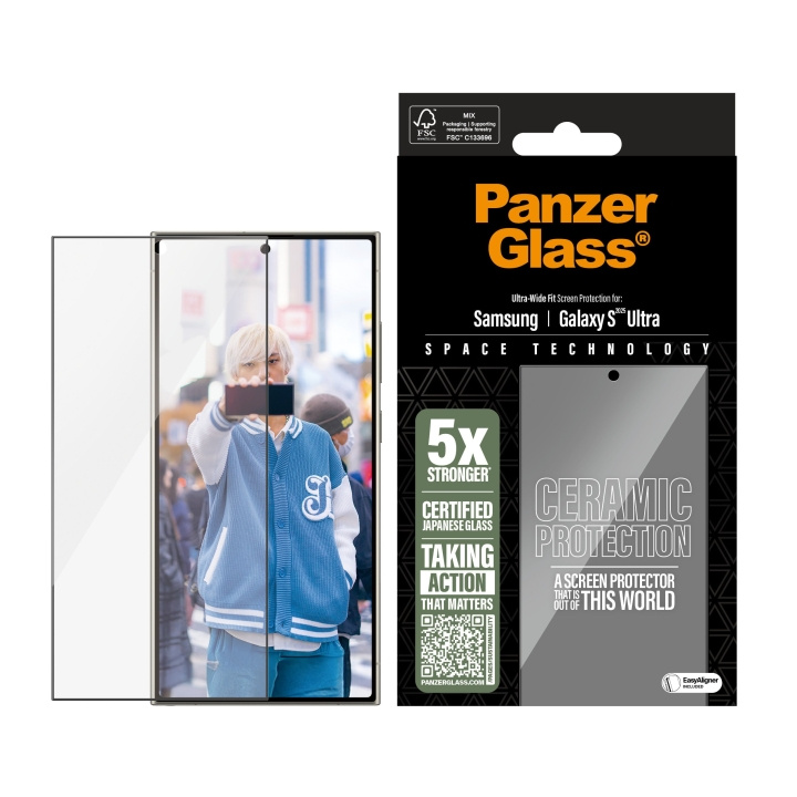 PanzerGlass Keraaminen suojakalvo Samsung Galaxy S25 - Ultra-Wide Fit (erittäin laaja) ryhmässä ÄLYPUHELIMET JA TABLETIT / Puhelimen suojakotelo / Samsung @ TP E-commerce Nordic AB (D12458)