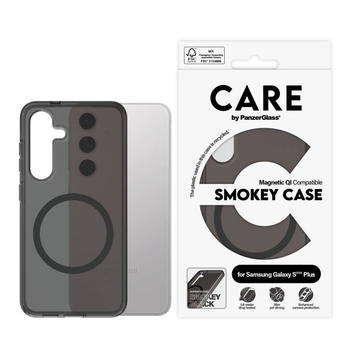 PanzerGlass CARE by PanzerGlass - Flagship Case Urban Combat Smokey w. Musta Qi yhteensopiva Samsung Galaxy S25 kanssa ryhmässä ÄLYPUHELIMET JA TABLETIT / Puhelimen suojakotelo / Samsung @ TP E-commerce Nordic AB (D12465)