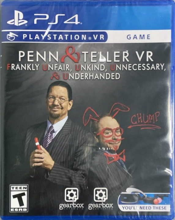 Penn & Teller VR: Frankly Unfair (Import) (PS4) ryhmässä KODINELEKTRONIIKKA / Pelikonsolit & Tarvikkeet / Sony PlayStation 4 / Peli @ TP E-commerce Nordic AB (D12478)