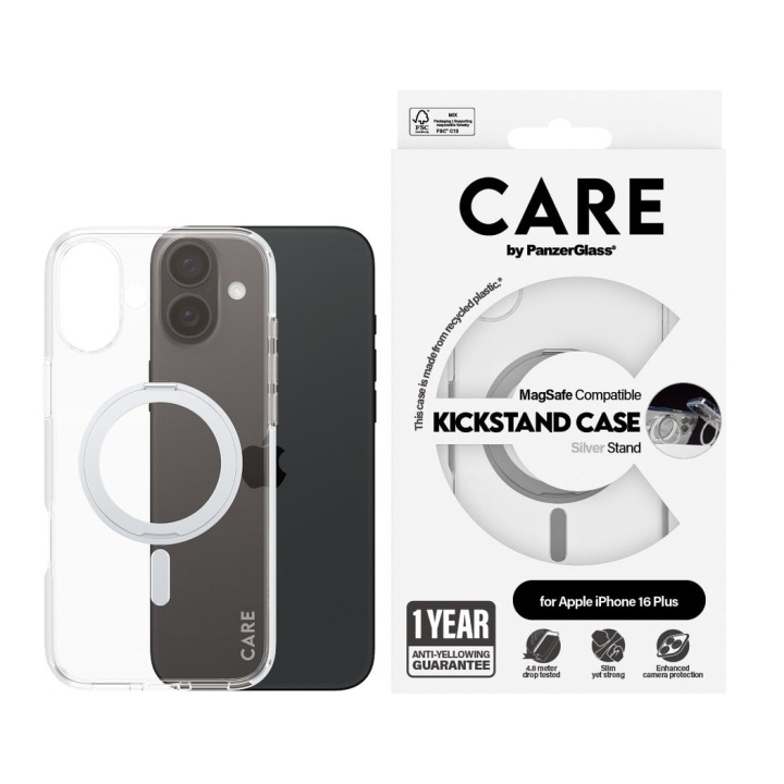 CARE by PanzerGlass - Kotelo - läpinäkyvä & MagSafe - iPhone 16 Plus ryhmässä ÄLYPUHELIMET JA TABLETIT / Puhelimen suojakotelo / Apple / iPhone 16 @ TP E-commerce Nordic AB (D12568)