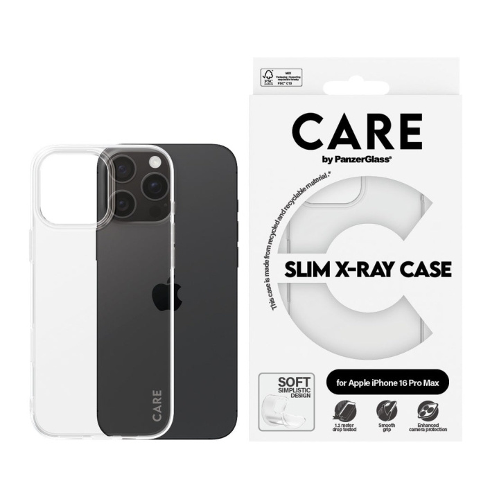 CARE by PanzerGlass - Kotelo - Läpinäkyvä - iPhone 16 Pro Max ryhmässä ÄLYPUHELIMET JA TABLETIT / Puhelimen suojakotelo / Apple / iPhone 16 @ TP E-commerce Nordic AB (D12575)