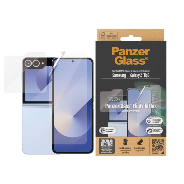 PanzerGlass Näytönsuoja - Samsung Galaxy Z Flip6 - Lasi ja kalvo ryhmässä ÄLYPUHELIMET JA TABLETIT / Puhelimen suojakotelo / Samsung @ TP E-commerce Nordic AB (D12598)