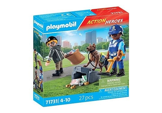 Playmobil Poliisin etsintä koiran kanssa (71731) ryhmässä LELUT, TUOTTEET LAPSILLE JA VAUVOILLE / Leikkikalut, Askartelu &Pelit / Lelusarja @ TP E-commerce Nordic AB (D12790)