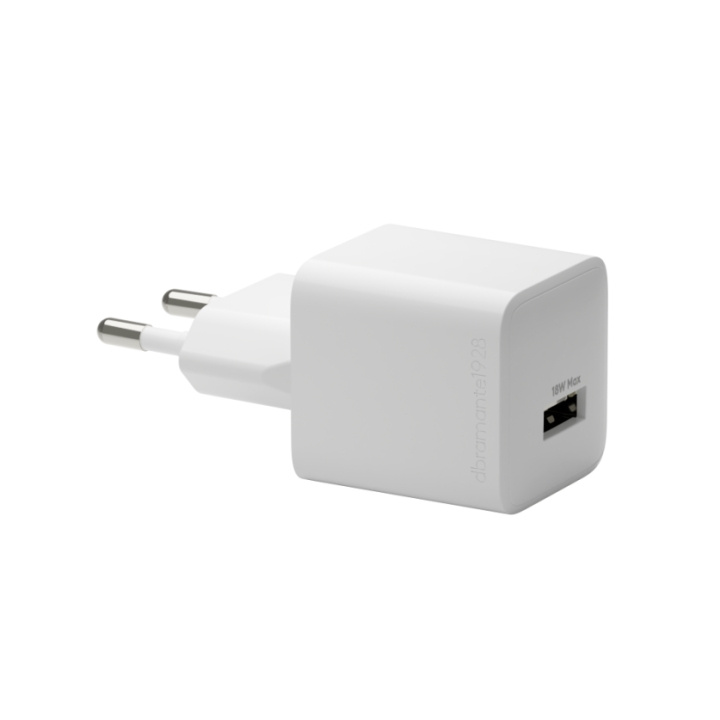 dbramante1928 Re-charge - seinälaturi GaN - USB-A 18W EU - Valkoinen ryhmässä ÄLYPUHELIMET JA TABLETIT / Laturit & Kaapelit / Seinälaturi @ TP E-commerce Nordic AB (D12813)