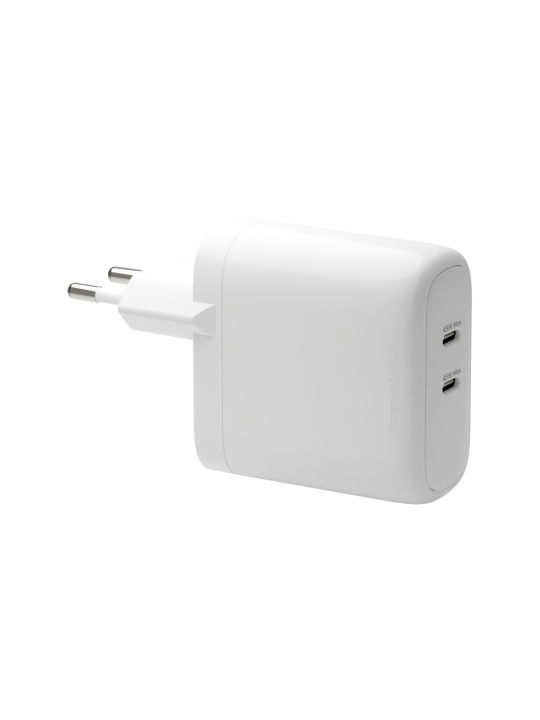 dbramante1928 Re-charge - EU-seinälaturi - 2x USB-C 45W - Valkoinen ryhmässä ÄLYPUHELIMET JA TABLETIT / Laturit & Kaapelit / Seinälaturi / Seinälaturi Type C @ TP E-commerce Nordic AB (D12815)