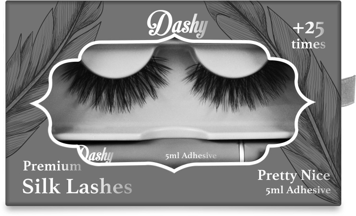 Dashy Premium silkkiripset + 5 ml liimaa Pretty Nice ryhmässä KAUNEUS JA TERVEYS / Meikit / Silmät ja kulmat / Irtoripset @ TP E-commerce Nordic AB (D12905)