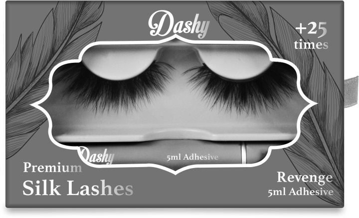 Dashy Premium Silk Lashes + 5 ml Adhesive Revenge -liimaa kostoksi ryhmässä KAUNEUS JA TERVEYS / Meikit / Silmät ja kulmat / Irtoripset @ TP E-commerce Nordic AB (D12907)