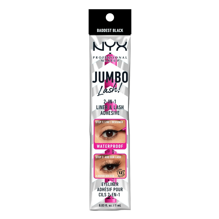 NYX Professional Makeup - Jumbo 2-In-1 Liner & liima - musta ryhmässä KAUNEUS JA TERVEYS / Meikit / Silmät ja kulmat / Silmänrajauskynä / Kajaali @ TP E-commerce Nordic AB (D12941)