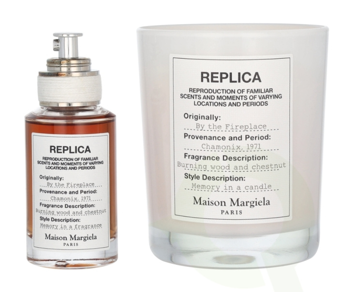 Maison Margiela Replica By The Fireplace Giftset 195 ml Edt Spray 30ml/Scented Candle 165g ryhmässä KAUNEUS JA TERVEYS / Lahjapakkaukset @ TP E-commerce Nordic AB (D13115)