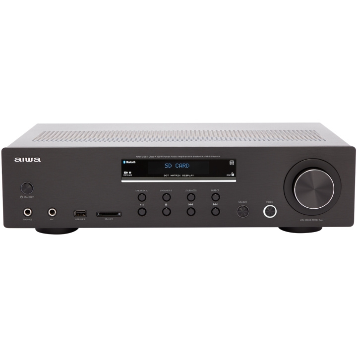 AIWA Förstärkare med Bluetooth 2 x 60 Watt RMS Svart ryhmässä KODINELEKTRONIIKKA / Ääni & Kuva / Kotiteatteri, HiFi ja kannettavat / Vahvistin & Receiver @ TP E-commerce Nordic AB (D13539)