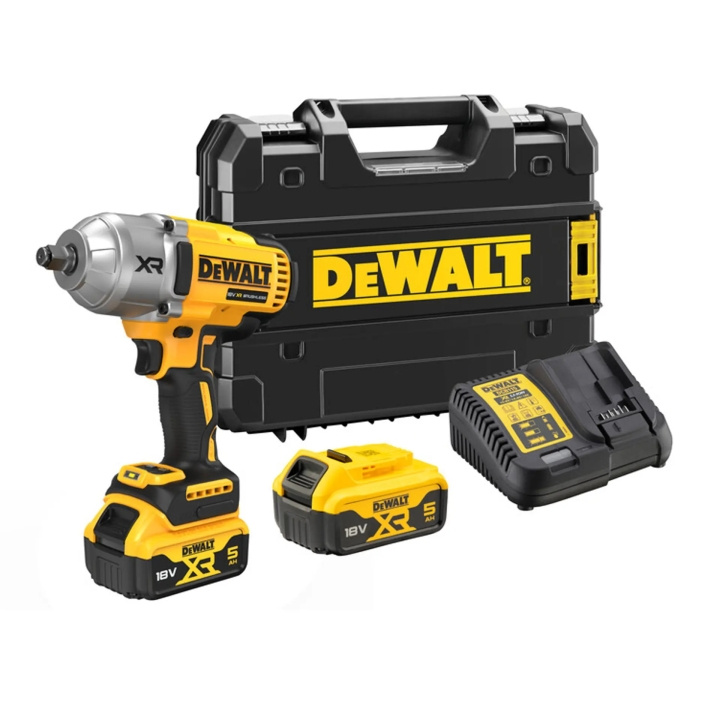 DeWALT 18V XR DCF900P2T-QW 1/2 nutrunner 2x5Ah ryhmässä KOTI, TALOUS JA PUUTARHA / Työkalut & Tee itse / Porakoneet @ TP E-commerce Nordic AB (D13584)