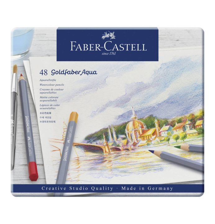 Faber-Castell Goldfaber akvarellipurkki, 48 kpl (114648) ryhmässä URHEILU, VAPAA-AIKA JA HARRASTUS / Harrastus / Maalaa ja piirrä / Kynät, liidut ja tussit @ TP E-commerce Nordic AB (D13667)