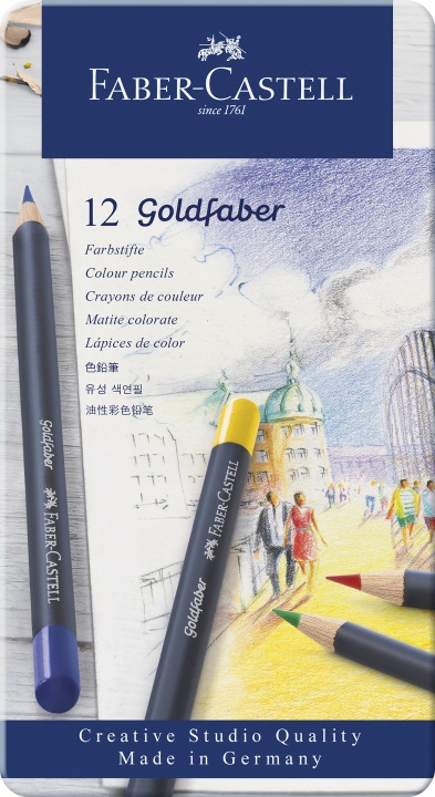 Faber-Castell Värikynä Goldfaber-purkki (12 kpl) (114712) ryhmässä URHEILU, VAPAA-AIKA JA HARRASTUS / Harrastus / Maalaa ja piirrä / Kynät, liidut ja tussit @ TP E-commerce Nordic AB (D13731)