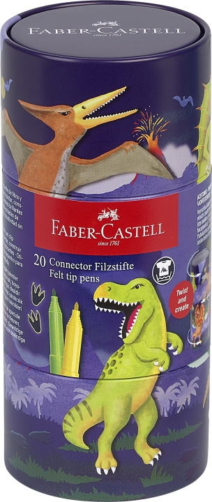 Faber-Castell Huopakynä Connector dinosaurus (155546) ryhmässä URHEILU, VAPAA-AIKA JA HARRASTUS / Harrastus / Maalaa ja piirrä / Kynät, liidut ja tussit @ TP E-commerce Nordic AB (D13737)