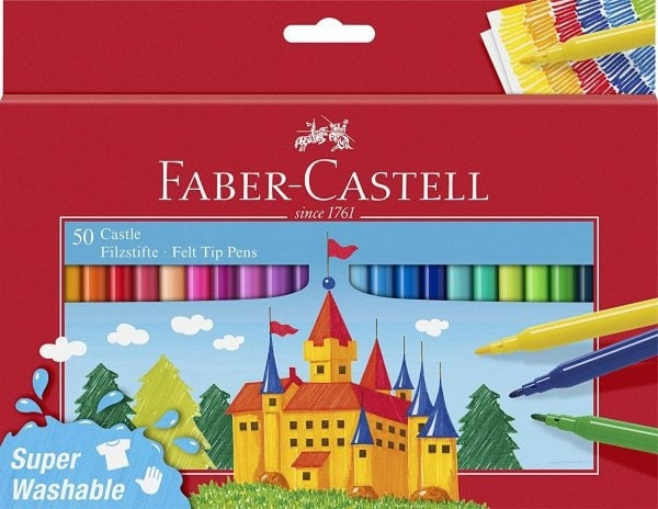 Faber-Castell Huopakärkikynä Castle 50 kpl pakkaus pahvilaatikossa (554204) ryhmässä URHEILU, VAPAA-AIKA JA HARRASTUS / Harrastus / Maalaa ja piirrä / Kynät, liidut ja tussit @ TP E-commerce Nordic AB (D13901)