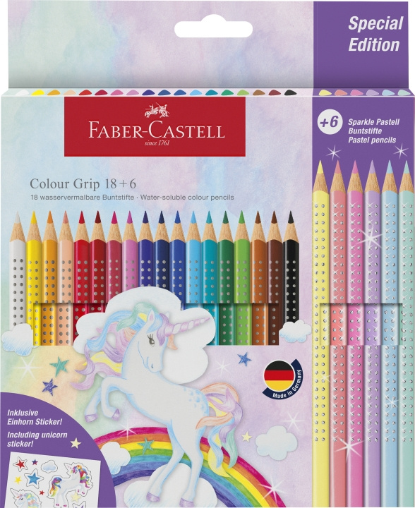 Faber-Castell CP Väri Grip yksisarvinen 18+6 (201543) ryhmässä URHEILU, VAPAA-AIKA JA HARRASTUS / Harrastus / Maalaa ja piirrä / Kynät, liidut ja tussit @ TP E-commerce Nordic AB (D13934)