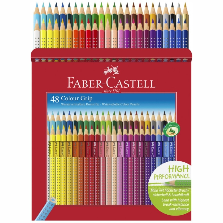 Faber-Castell Värikynät - Pahvilaatikko - 48 kpl (112449) ryhmässä URHEILU, VAPAA-AIKA JA HARRASTUS / Harrastus / Maalaa ja piirrä / Kynät, liidut ja tussit @ TP E-commerce Nordic AB (D14034)