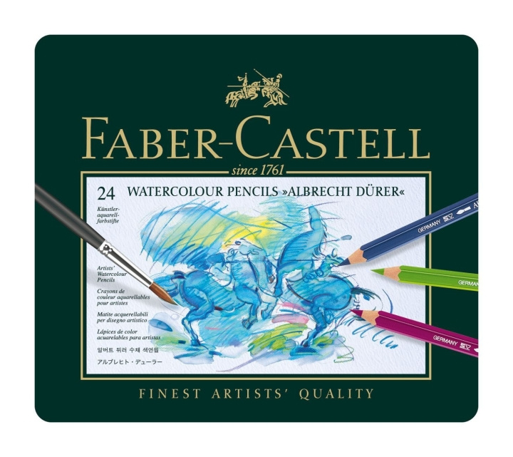 Faber-Castell Akvarellikynä Albrecht Dürer tölkki 24 kpl (117524) ryhmässä URHEILU, VAPAA-AIKA JA HARRASTUS / Harrastus / Maalaa ja piirrä / Kynät, liidut ja tussit @ TP E-commerce Nordic AB (D14109)