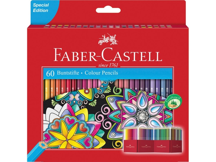 Faber-Castell Linnan laatikko Värikynä 60 kpl ryhmässä URHEILU, VAPAA-AIKA JA HARRASTUS / Harrastus / Maalaa ja piirrä / Kynät, liidut ja tussit @ TP E-commerce Nordic AB (D14128)