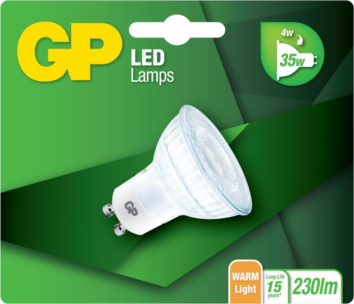 GP LED-lamppu, GU10, 4W (35W), 230lm ryhmässä KODINELEKTRONIIKKA / Valaistus / LED-lamput @ TP E-commerce Nordic AB (D14199)