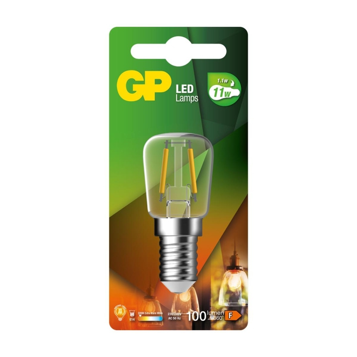 GP LED-lampun hehkulanka, T25, E14, 1.1W (11W), 100lm ryhmässä KODINELEKTRONIIKKA / Valaistus / LED-lamput @ TP E-commerce Nordic AB (D14227)