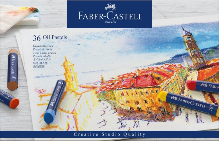 Faber-Castell Öljypastelliliidut STUDIO QUALITY laatikko 36 kpl (127036) ryhmässä URHEILU, VAPAA-AIKA JA HARRASTUS / Harrastus / Maalaa ja piirrä / Kynät, liidut ja tussit @ TP E-commerce Nordic AB (D14262)