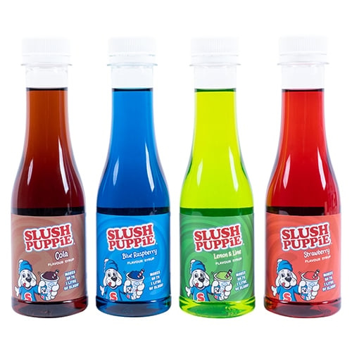 Fizz Creations SLUSH PUPPiE ORIG 4x180ml siirappisetti-BLR/STRW/C/LL ryhmässä KOTI, TALOUS JA PUUTARHA / Keittiövälineet / Viini & Juoma-tarvikkeet @ TP E-commerce Nordic AB (D14388)