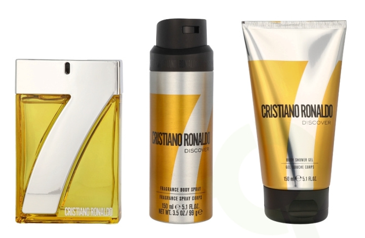 Cristiano Ronaldo CR7 Discover Giftset 400 ml Edt Spray 100ml/Shower Gel 150ml/Body Spray 150ml ryhmässä KAUNEUS JA TERVEYS / Lahjapakkaukset / Miesten lahjapakkaukset @ TP E-commerce Nordic AB (D14506)