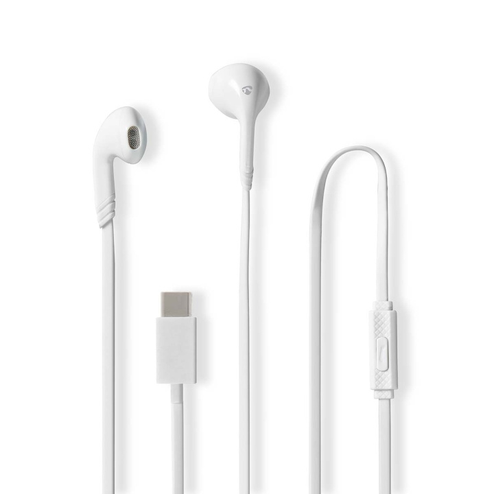 Nedis Langalliset Kuulokkeet | USB-C™ | Kaapelin pituus: 1.20 m | Sisäänrakennettu mikrofoni | Äänenvoimakkuuden Säätö | Valkoinen ryhmässä KODINELEKTRONIIKKA / Ääni & Kuva / Kuulokkeet & Tarvikkeet / Kuulokkeet @ TP E-commerce Nordic AB (D14660)