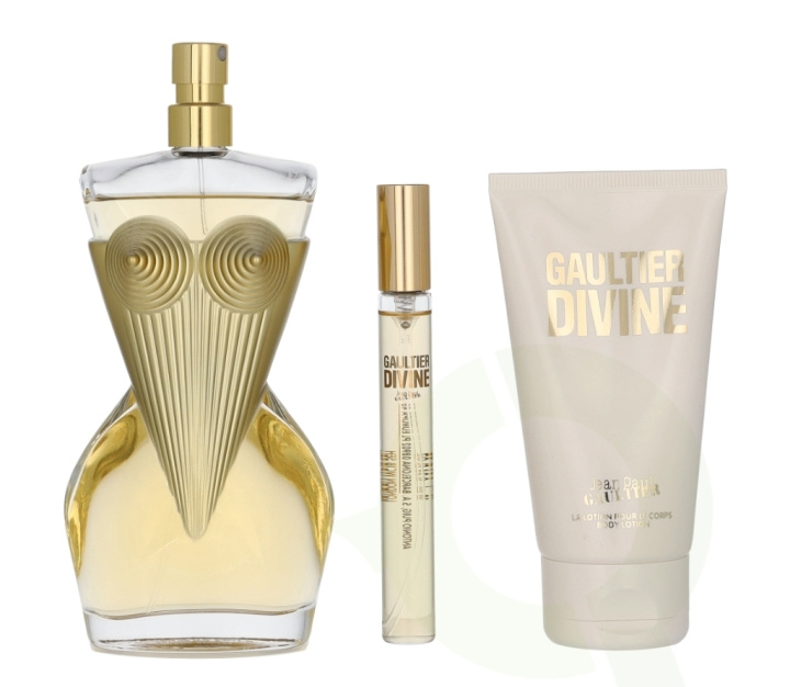 Jean Paul Gaultier Divine Giftset 185 ml Edp Spray 100ml/Body Lotion 75ml/Edp Spray 10ml ryhmässä KAUNEUS JA TERVEYS / Lahjapakkaukset / Naisten lahjapakkaukset @ TP E-commerce Nordic AB (D14712)