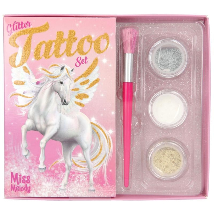 Miss Melody Glitter Tattoo Set ( 0412032 ) ryhmässä LELUT, TUOTTEET LAPSILLE JA VAUVOILLE / Leikkikalut, Askartelu &Pelit / Käsityöt @ TP E-commerce Nordic AB (D14894)