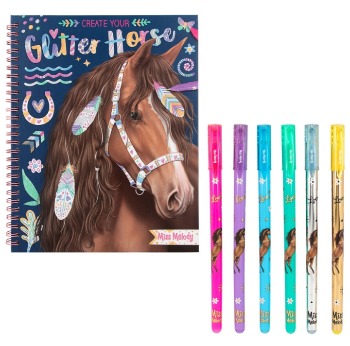 Miss Melody Glitter Horse -kirja (0412931) ryhmässä LELUT, TUOTTEET LAPSILLE JA VAUVOILLE / Leikkikalut, Askartelu &Pelit / Käsityöt @ TP E-commerce Nordic AB (D14912)